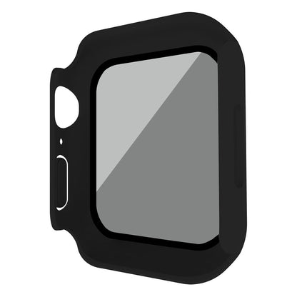 For Apple Watch Series 6 / 5 / 4 / SE / SE (2022) 44mm Hard PC Matte Watch Case Cover with Anti-spy Tempered Glass Film