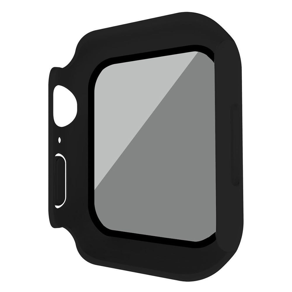 For Apple Watch Series 9 / 8 / 7 41mm Watch Case Hard PC Matte Cover with Anti-spy Tempered Glass Film