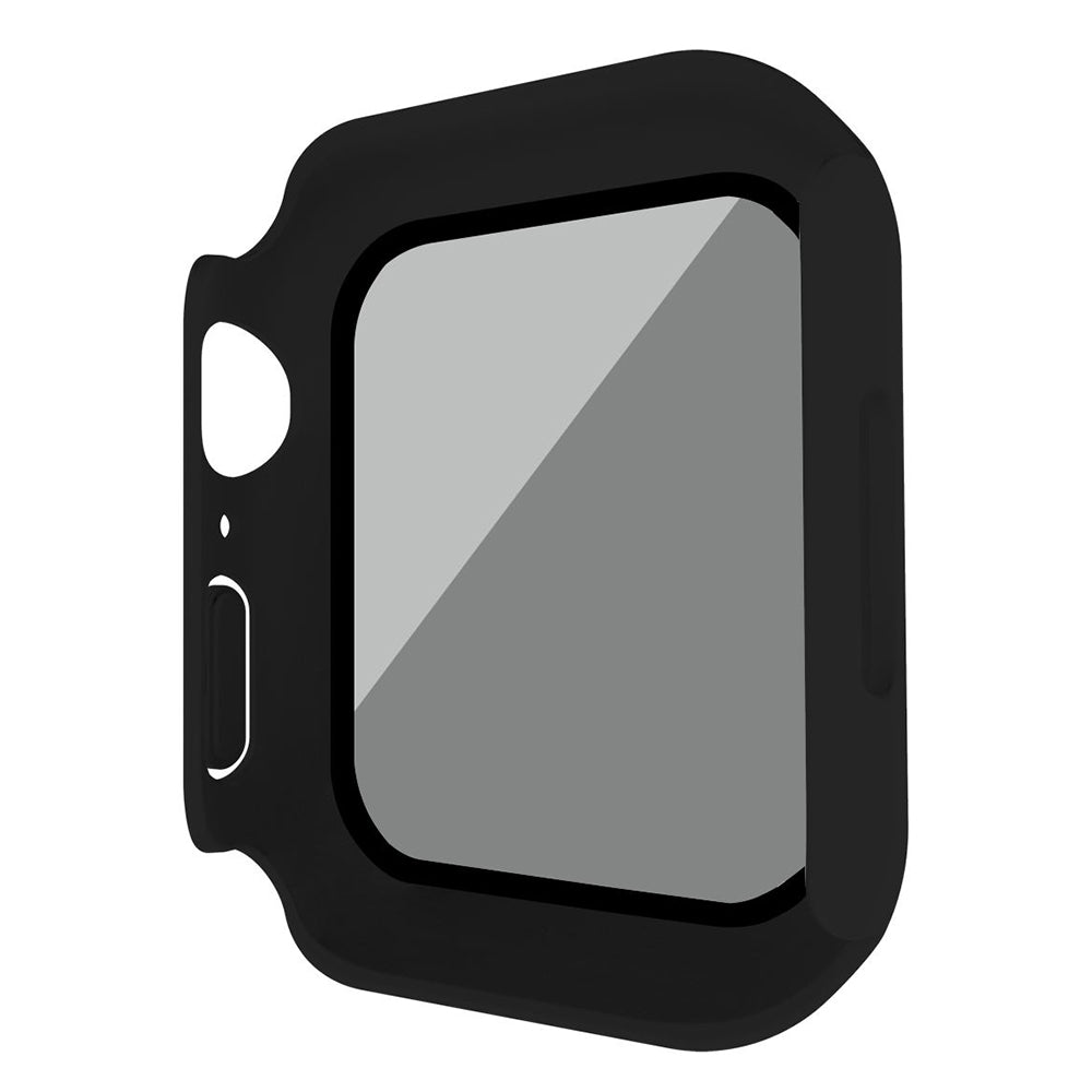 For Apple Watch Series 9 / 8 / 7 45mm Matte Watch Case Anti-spy Tempered Glass Film Hard PC Watch Cover