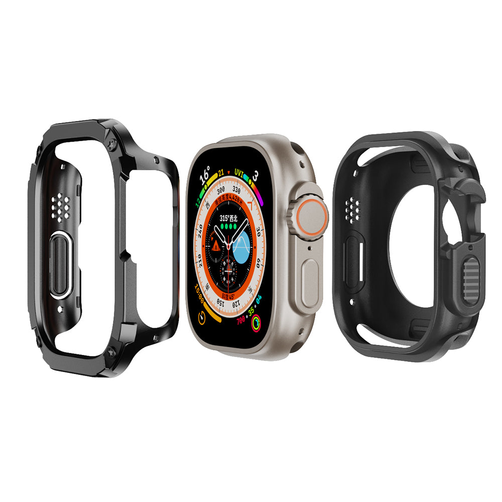 Watch Case for Apple Watch Series 9 / 8 7 41mm / 6 5 4 SE (2022) SE 40mm TPU+PC Shockproof Frame Cover