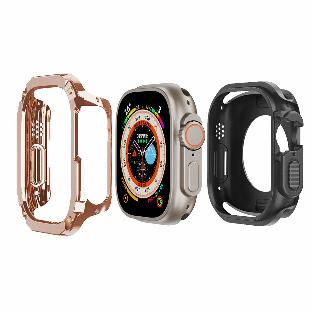 Watch Case for Apple Watch Series 9 / 8 7 41mm / 6 5 4 SE (2022) SE 40mm TPU+PC Shockproof Frame Cover