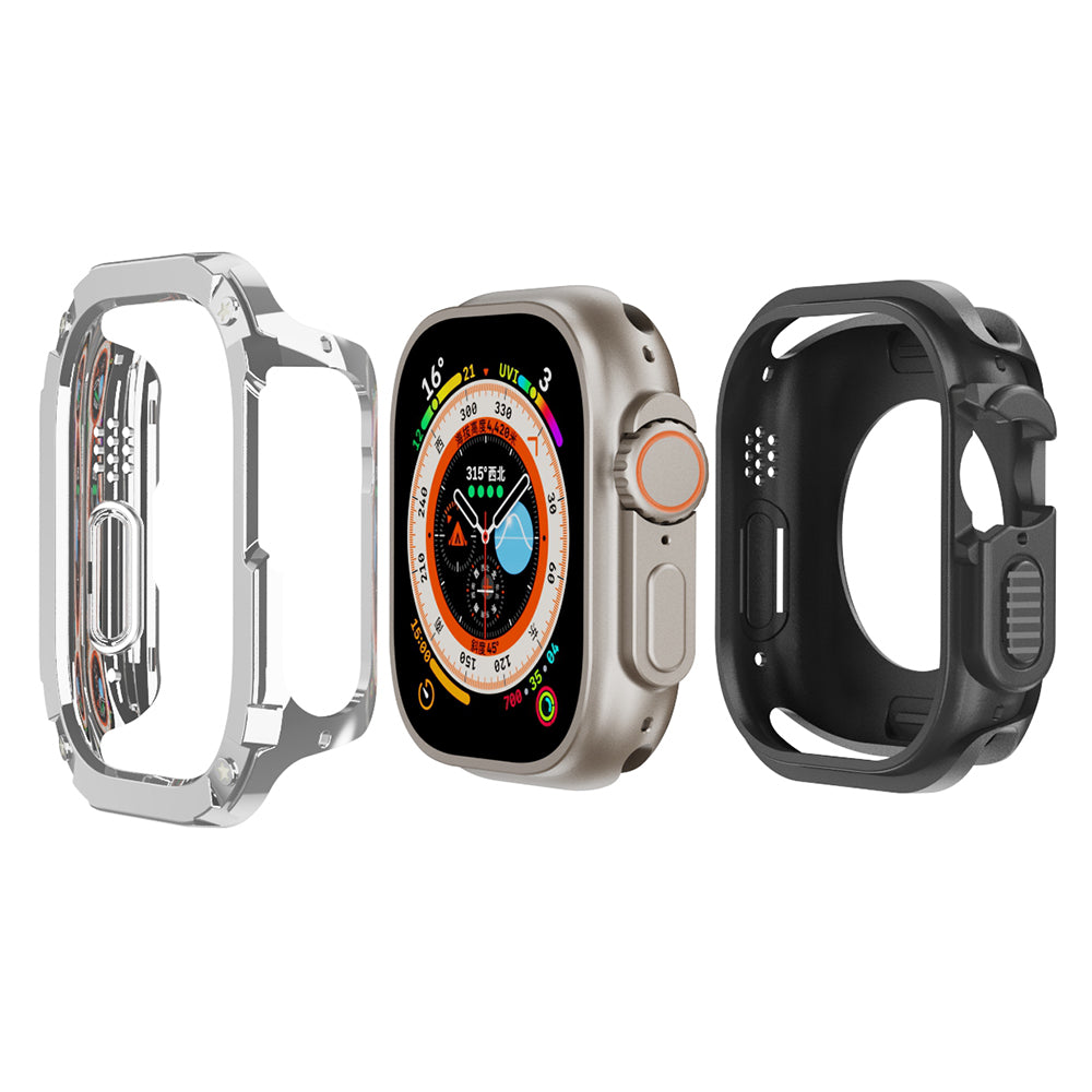 Watch Case for Apple Watch Series 9 / 8 7 41mm / 6 5 4 SE (2022) SE 40mm TPU+PC Shockproof Frame Cover