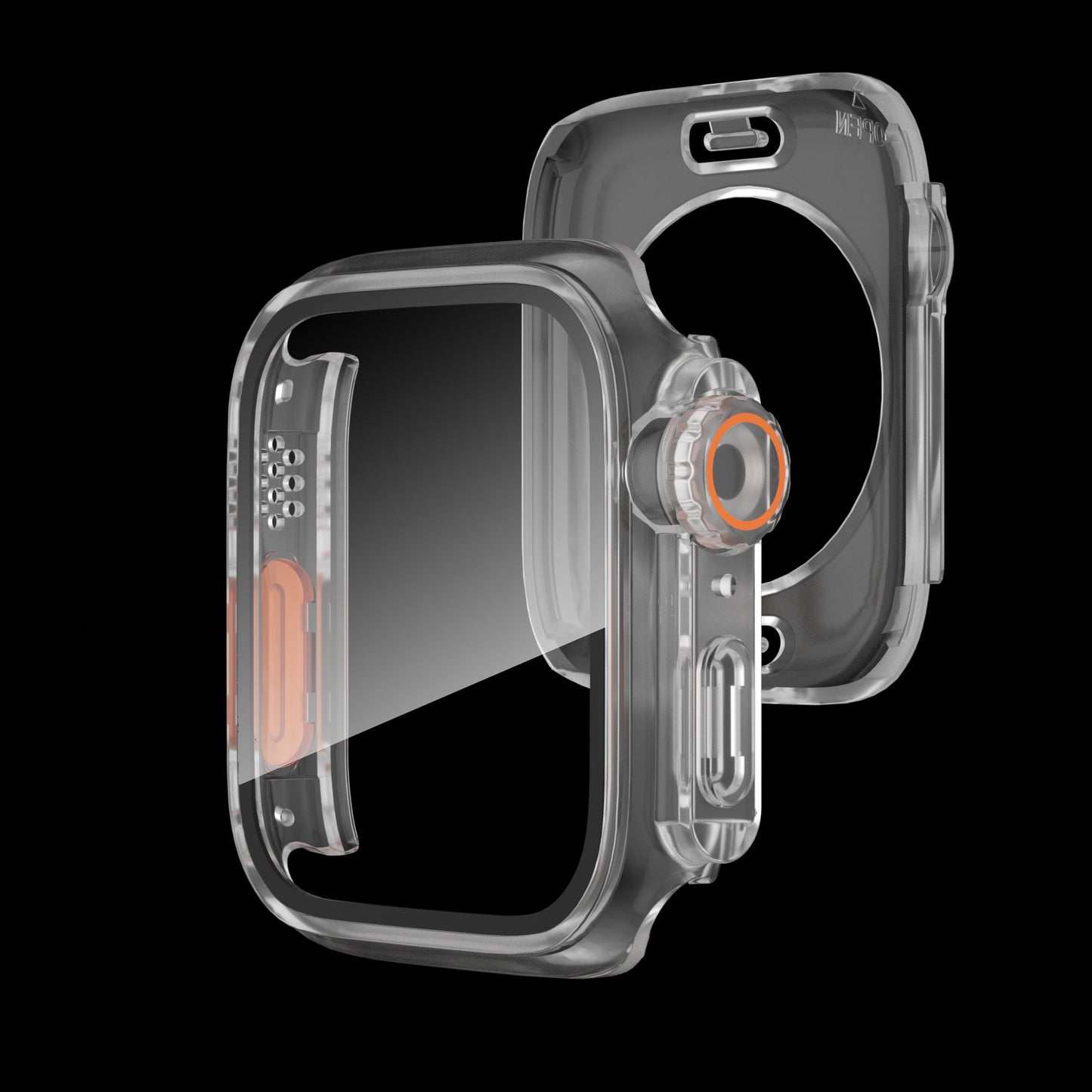 Waterproof Case for Apple Watch Series 6 5 4 SE (2022) SE 44mm , Hard PC Full Protective Cover with Tempered Glass Screen Protector