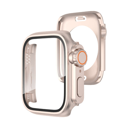 For Apple Watch Series 9 / 8 / 7 41mm Waterproof Case Ultra-Thin Shockproof Hard PC Cover with Tempered Glass Screen Protector