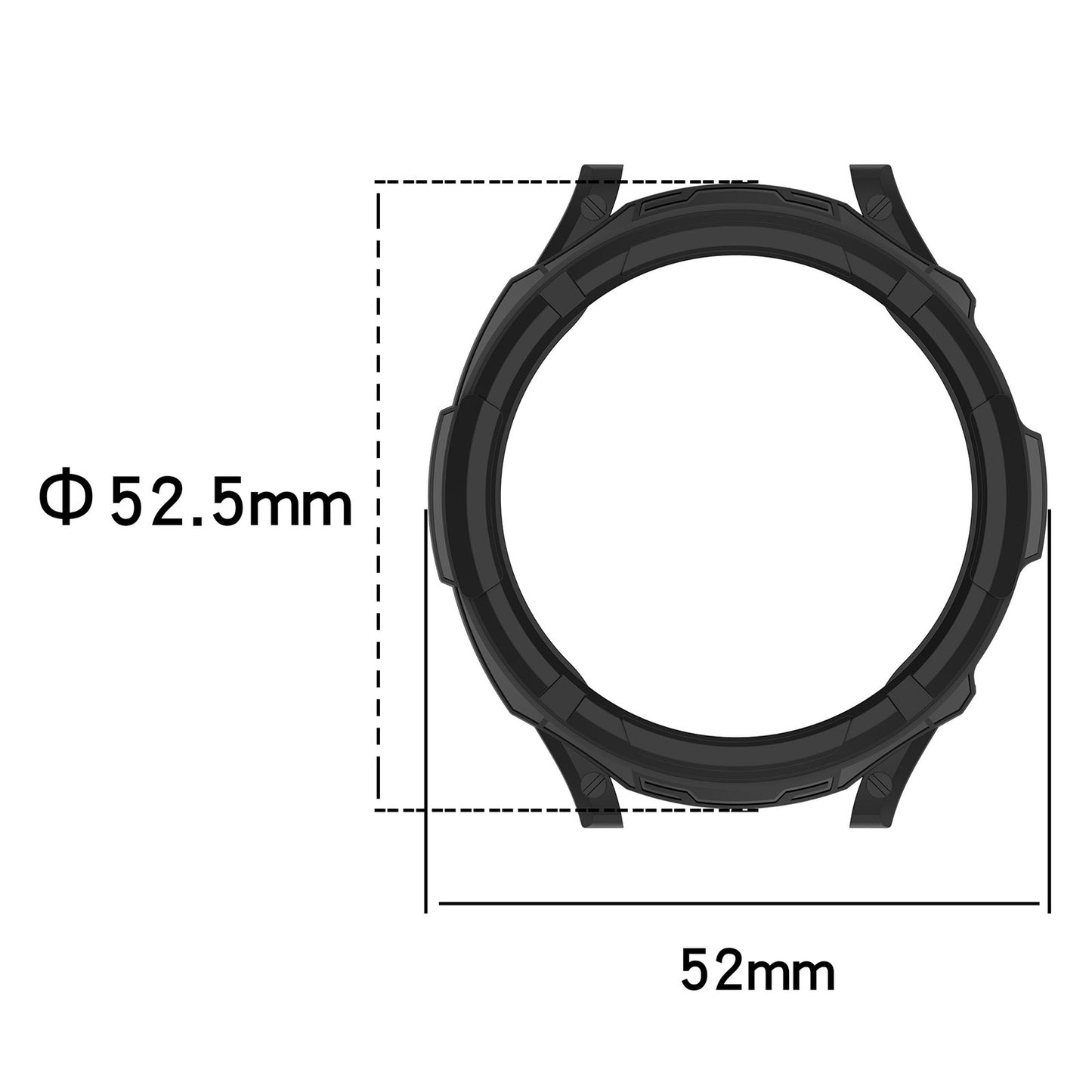 For Samsung Galaxy Watch6 Classic 47mm Soft TPU Watch Case Protective Frame with Bezel Ring