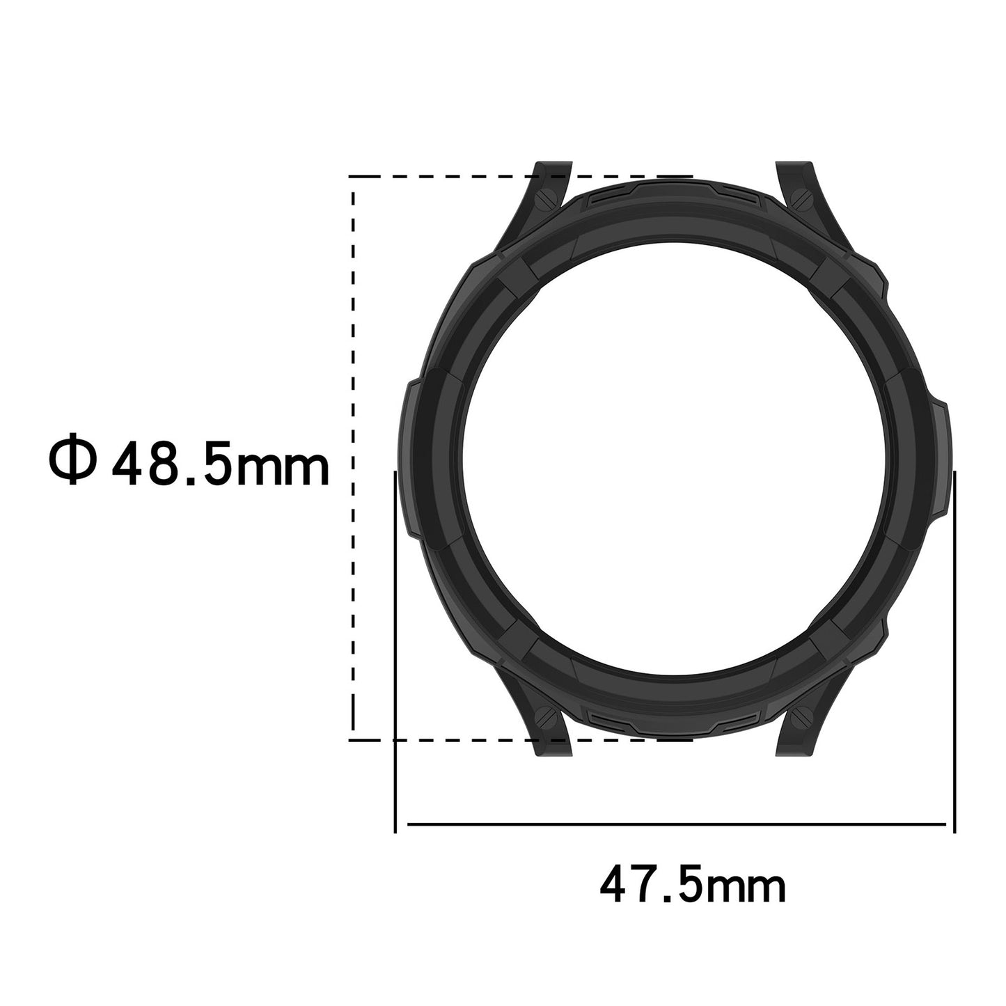 For Samsung Galaxy Watch6 Classic 43mm Soft TPU Shockproof Case Watch Frame Protector with Bezel Ring