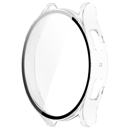 For Samsung Galaxy Watch6 40mm Hard PC Watch Case Protective Frame Integrated with Tempered Glass Film