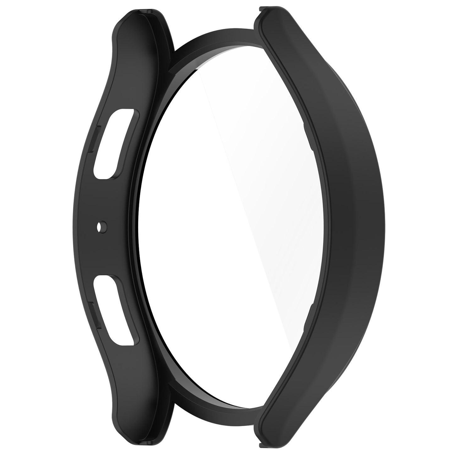 For Samsung Galaxy Watch6 44mm PC Watch Case Protective Frame with Built-in Tempered Glass Film