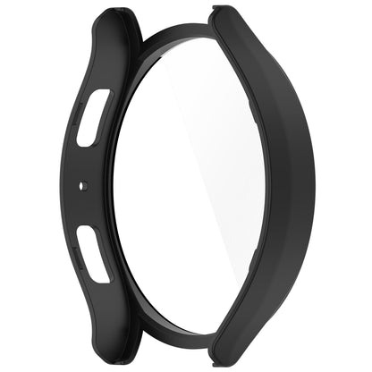 For Samsung Galaxy Watch6 44mm PC Watch Case Protective Frame with Built-in Tempered Glass Film