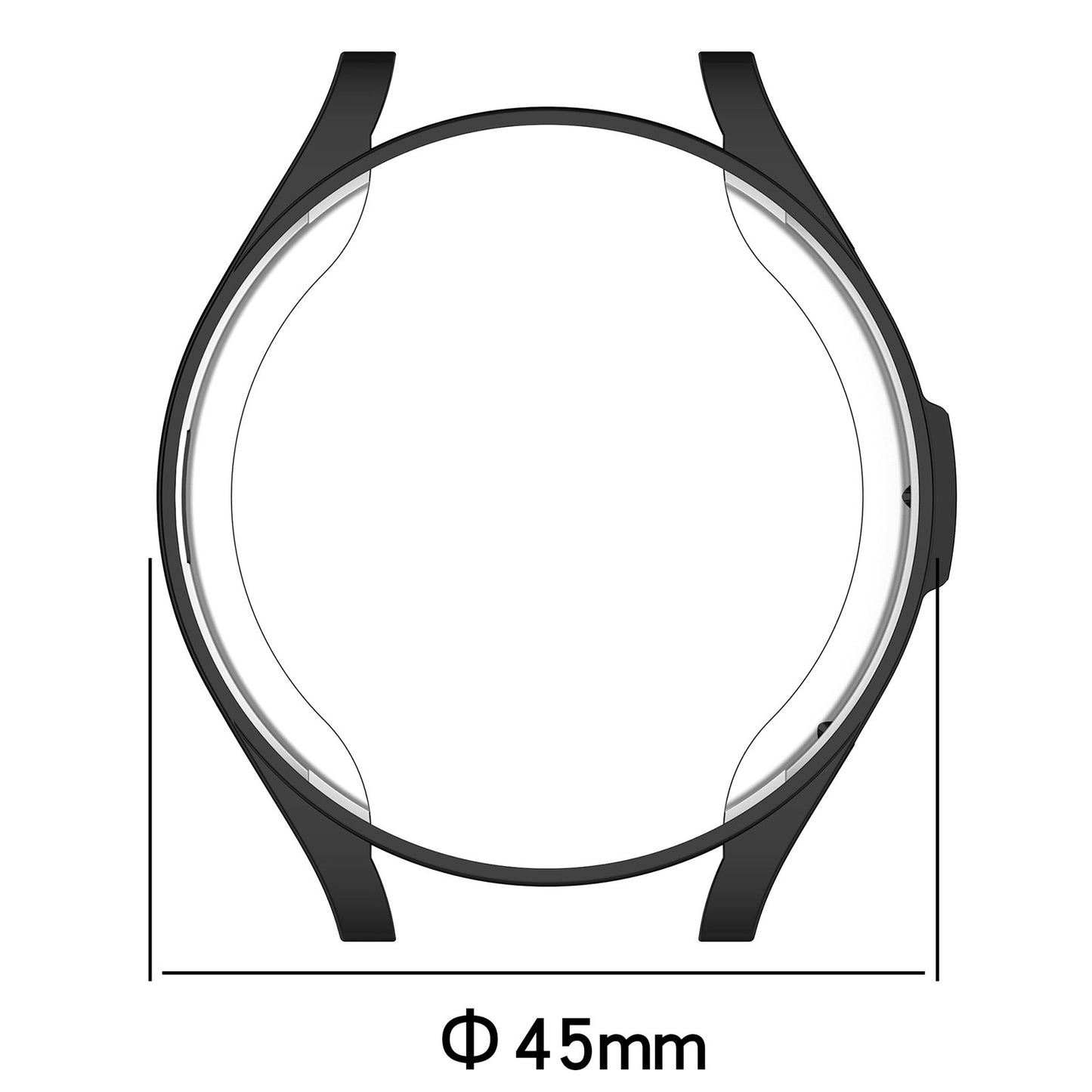 For Samsung Galaxy Watch6 Classic 43mm Anti-drop TPU Watch Case Hollow Protective Frame