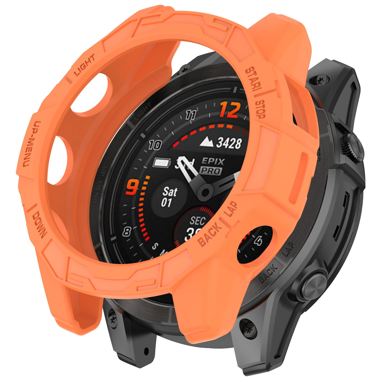 For Garmin Fenix 7 Pro / Fenix 7 / Epix Pro 47mm Anti-collision TPU Watch Case Hollow Protective Frame