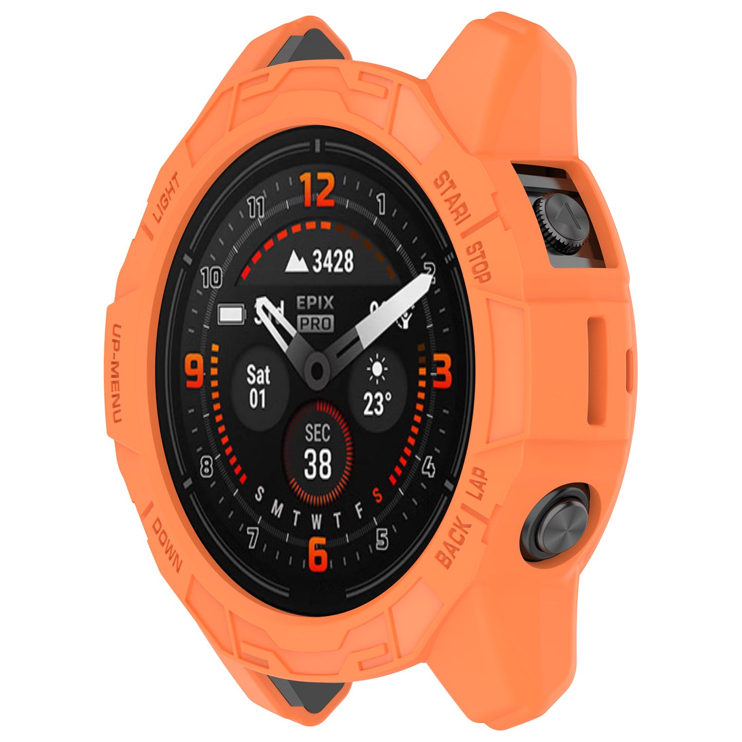 For Garmin Fenix 7 Pro / Fenix 7 / Epix Pro 47mm Anti-collision TPU Watch Case Hollow Protective Frame