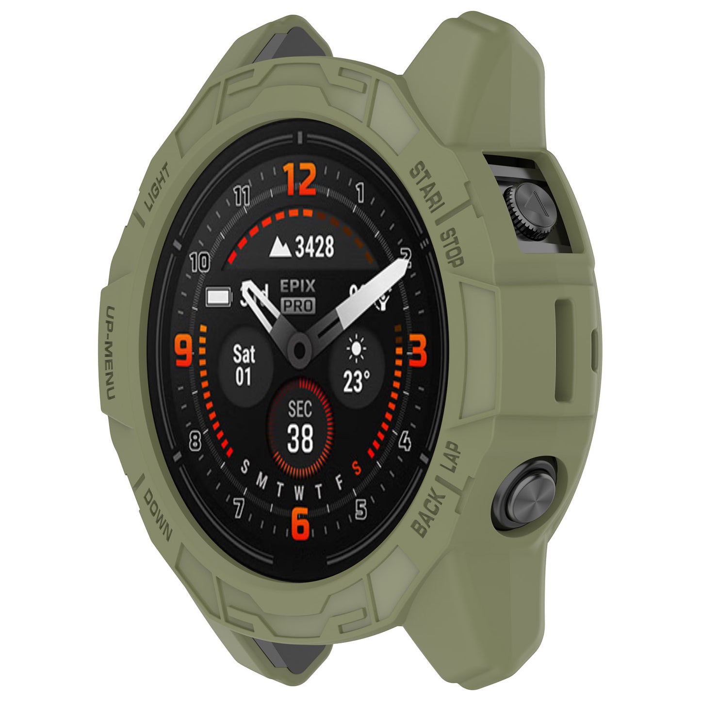 For Garmin Fenix 7 Pro / Fenix 7 / Epix Pro 47mm Anti-collision TPU Watch Case Hollow Protective Frame