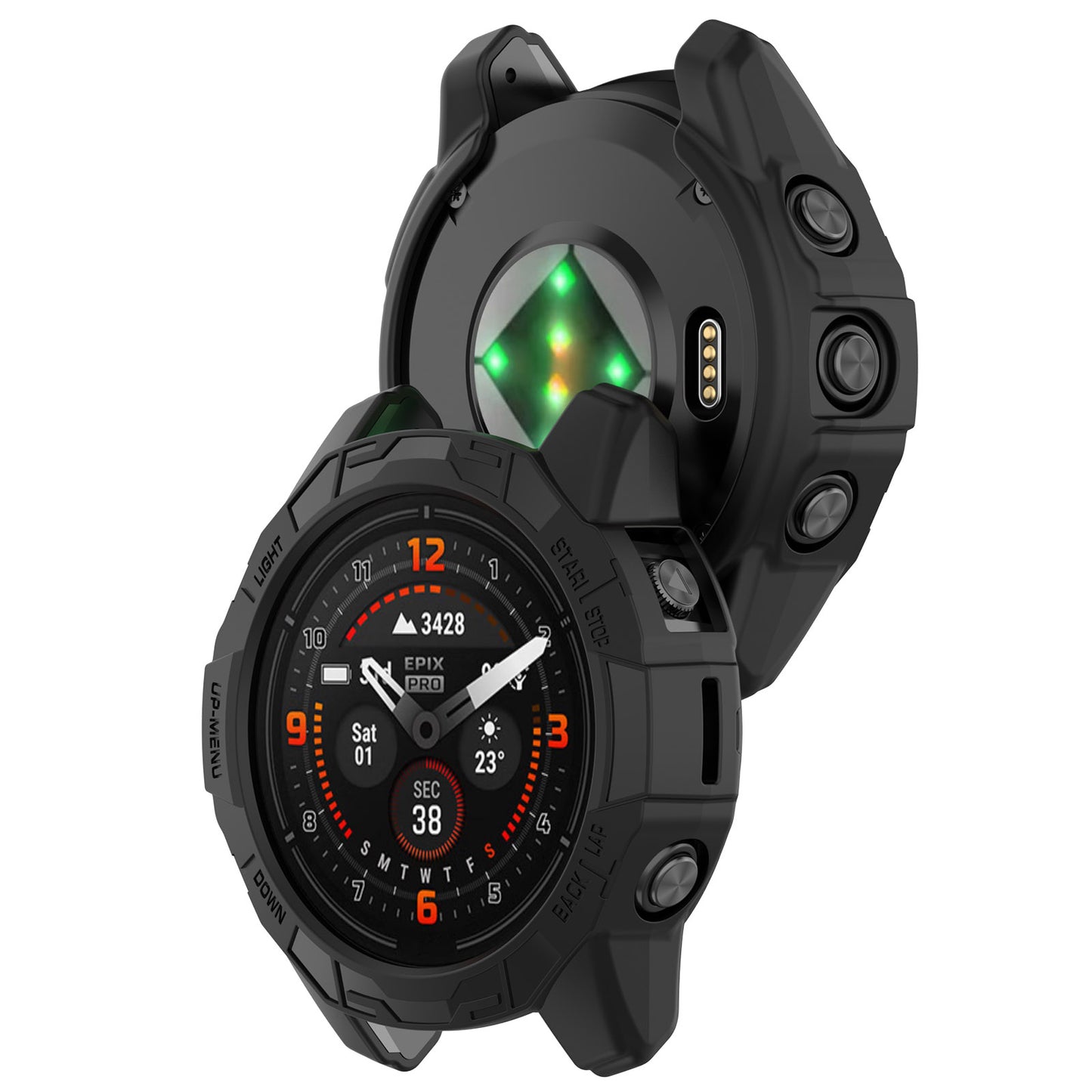 For Garmin Fenix 7 Pro / Fenix 7 / Epix Pro 47mm Anti-collision TPU Watch Case Hollow Protective Frame