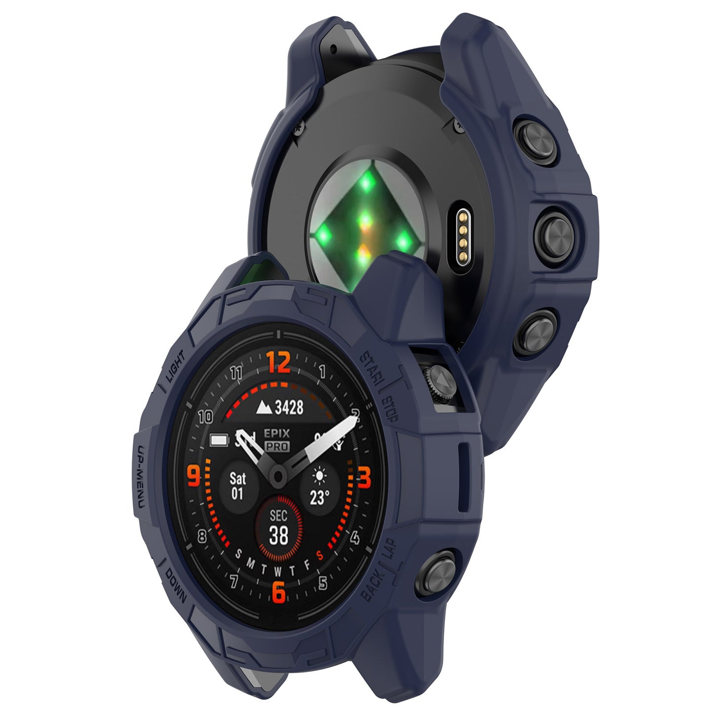 For Garmin Fenix 7 Pro / Fenix 7 / Epix Pro 47mm Anti-collision TPU Watch Case Hollow Protective Frame