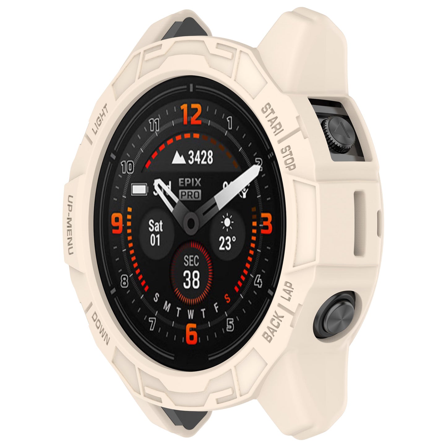 For Garmin Fenix 7 Pro / Fenix 7 / Epix Pro 47mm Anti-collision TPU Watch Case Hollow Protective Frame