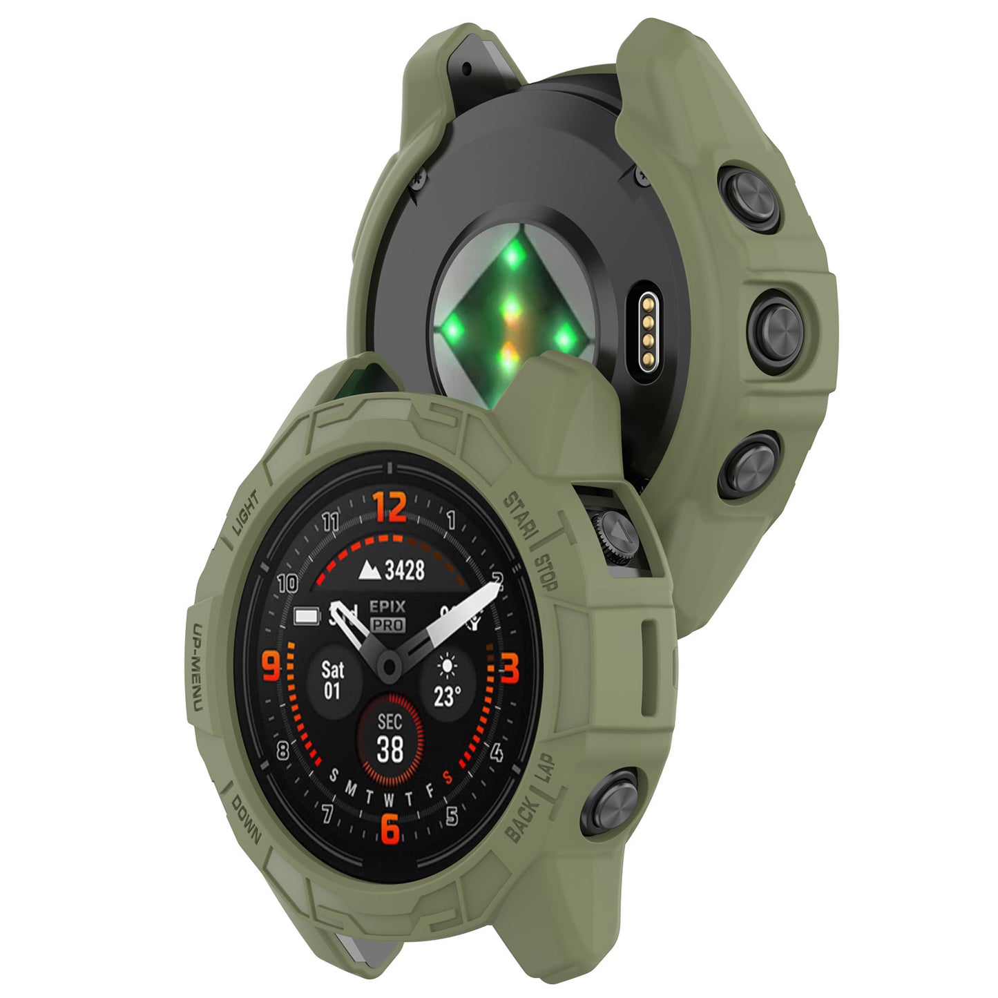 For Garmin Fenix 7X Pro / Fenix 7X / Epix Pro 51mm Hollow Protective Frame Soft TPU Watch Case