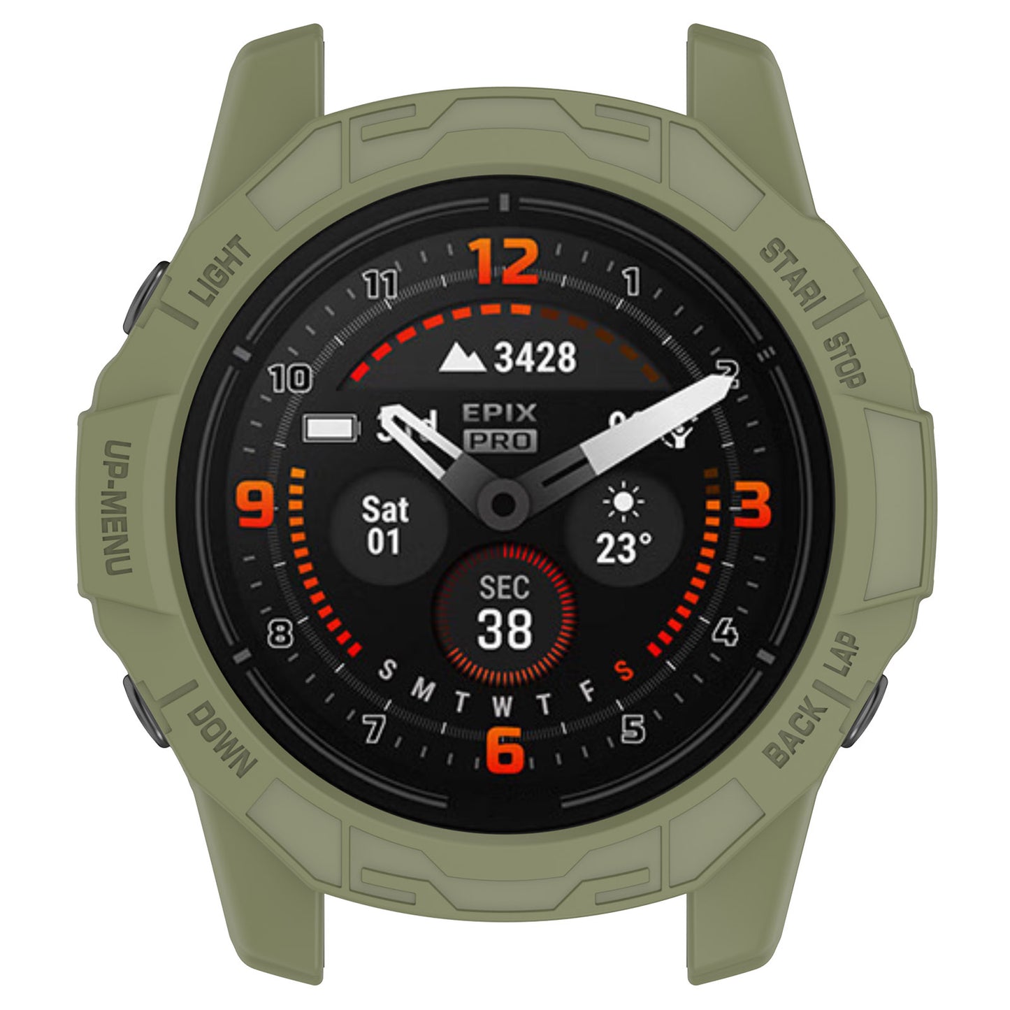 For Garmin Fenix 7X Pro / Fenix 7X / Epix Pro 51mm Hollow Protective Frame Soft TPU Watch Case