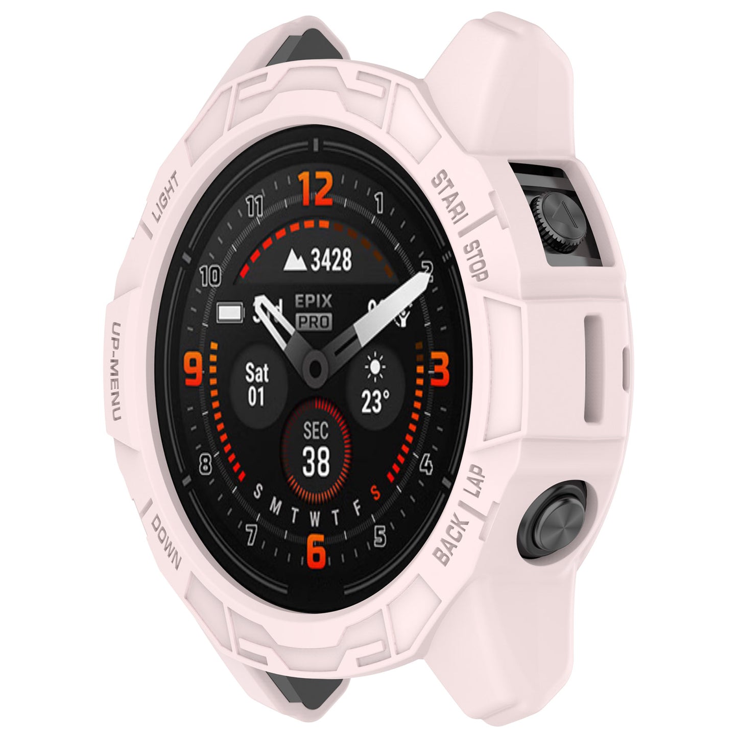 For Garmin Fenix 7X Pro / Fenix 7X / Epix Pro 51mm Hollow Protective Frame Soft TPU Watch Case