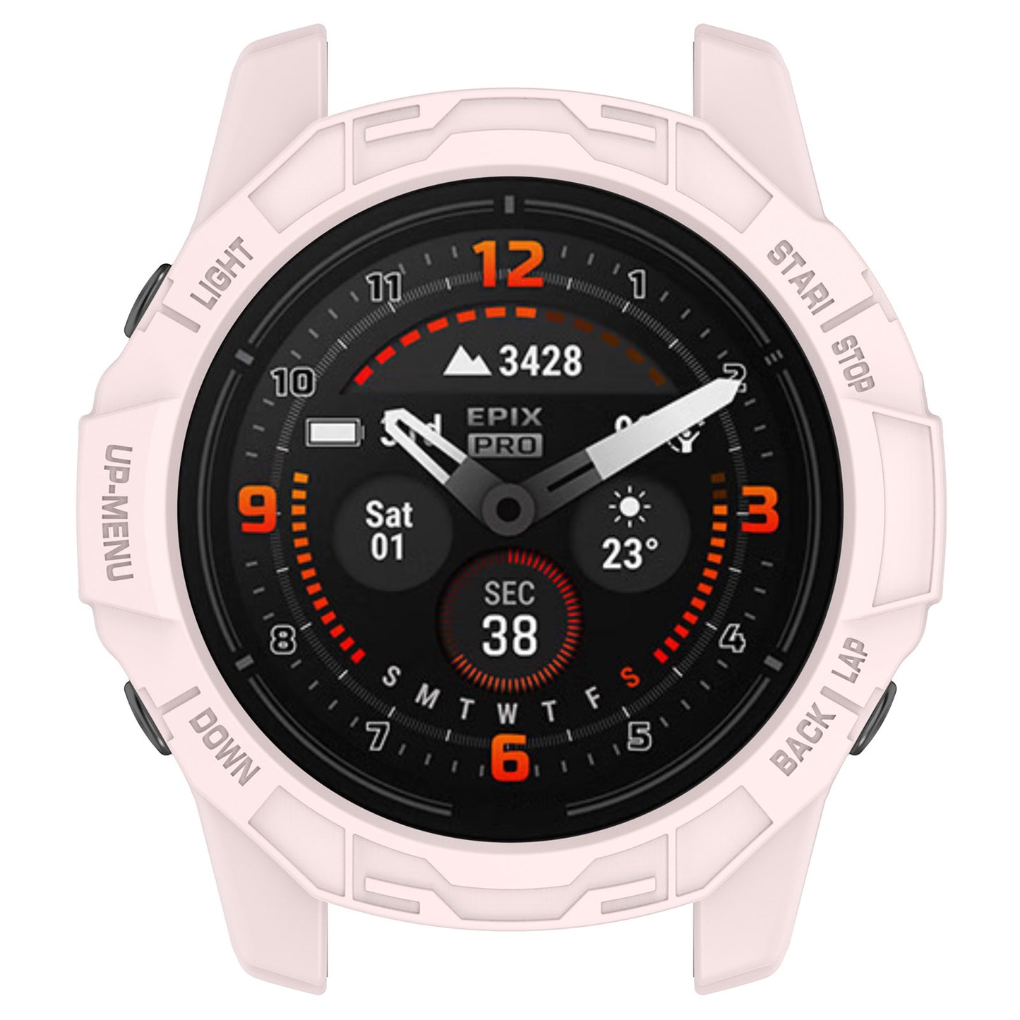 For Garmin Fenix 7S Pro / Fenix 7S / Epix Pro 42mm Anti-scratch TPU Hollow Watch Case Protective Frame