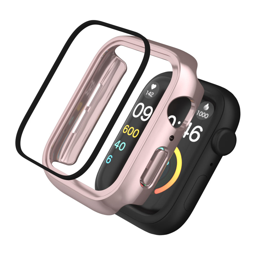 IP68 Waterproof Watch Case for Apple Watch Series 9 / 8 / 7 41mm , Tempered Glass Screen Protector PC Watch Cover