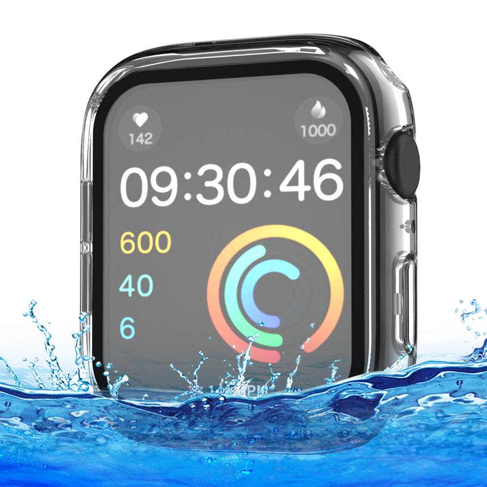 IP68 Waterproof Watch Case for Apple Watch Series 9 / 8 / 7 41mm , Tempered Glass Screen Protector PC Watch Cover