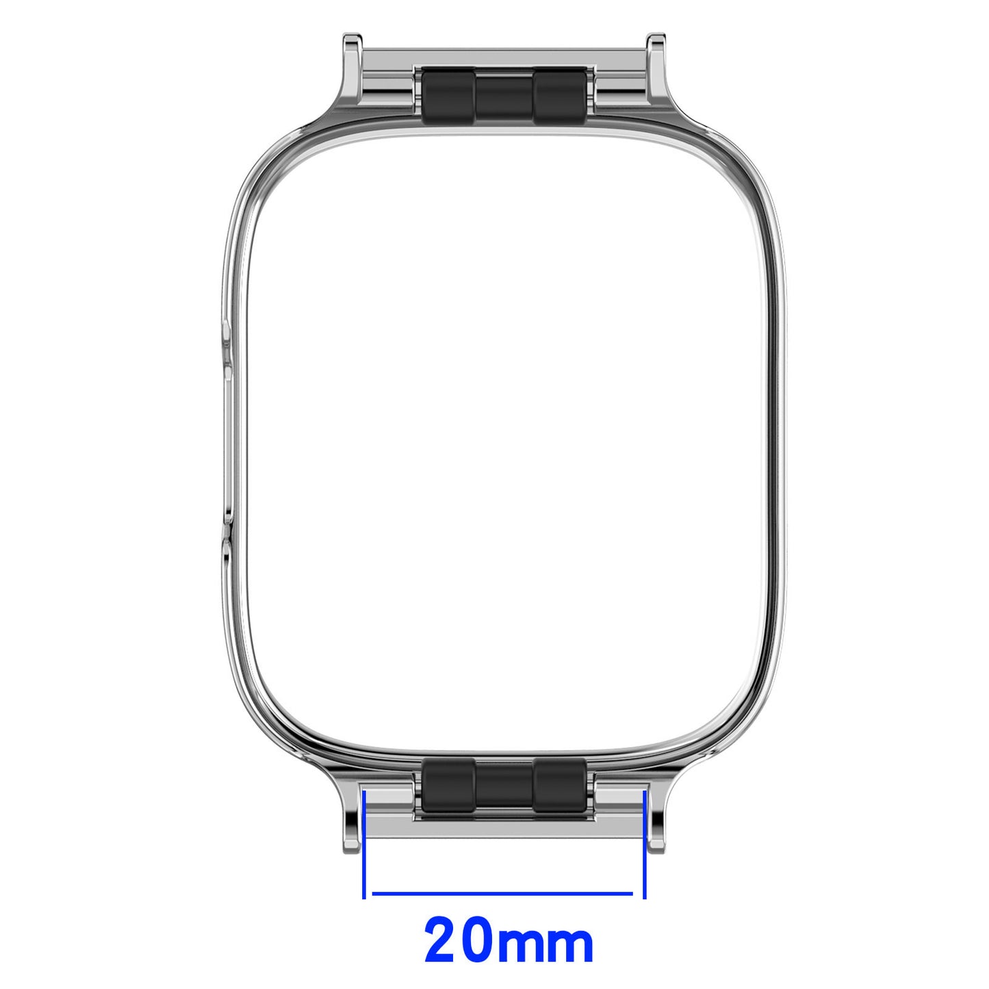 For Xiaomi Redmi Watch 3 Active Lustrous Meta Frame Case Smartwatch Protection Cover Fits 20MM Watch Strap