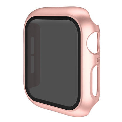 Anti-Scratch Hard PC Case for Apple Watch Series 9 / 8 / 7 41mm Integrate Protective Case with Anti-Spy Tempered Glass Screen Protector