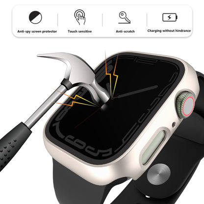 For Apple Watch Series 4 / 5 / 6 / SE / SE (2022) 40mm Hard PC Case Integrate Anti-Drop Case Cover with Anti-Peep Tempered Glass Screen Protector