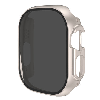 For Apple Watch Series 9 / 8 / 7 45mm Anti-Drop Case Integrate Hard PC Case Cover with Anti-Peep Tempered Glass Screen Protector