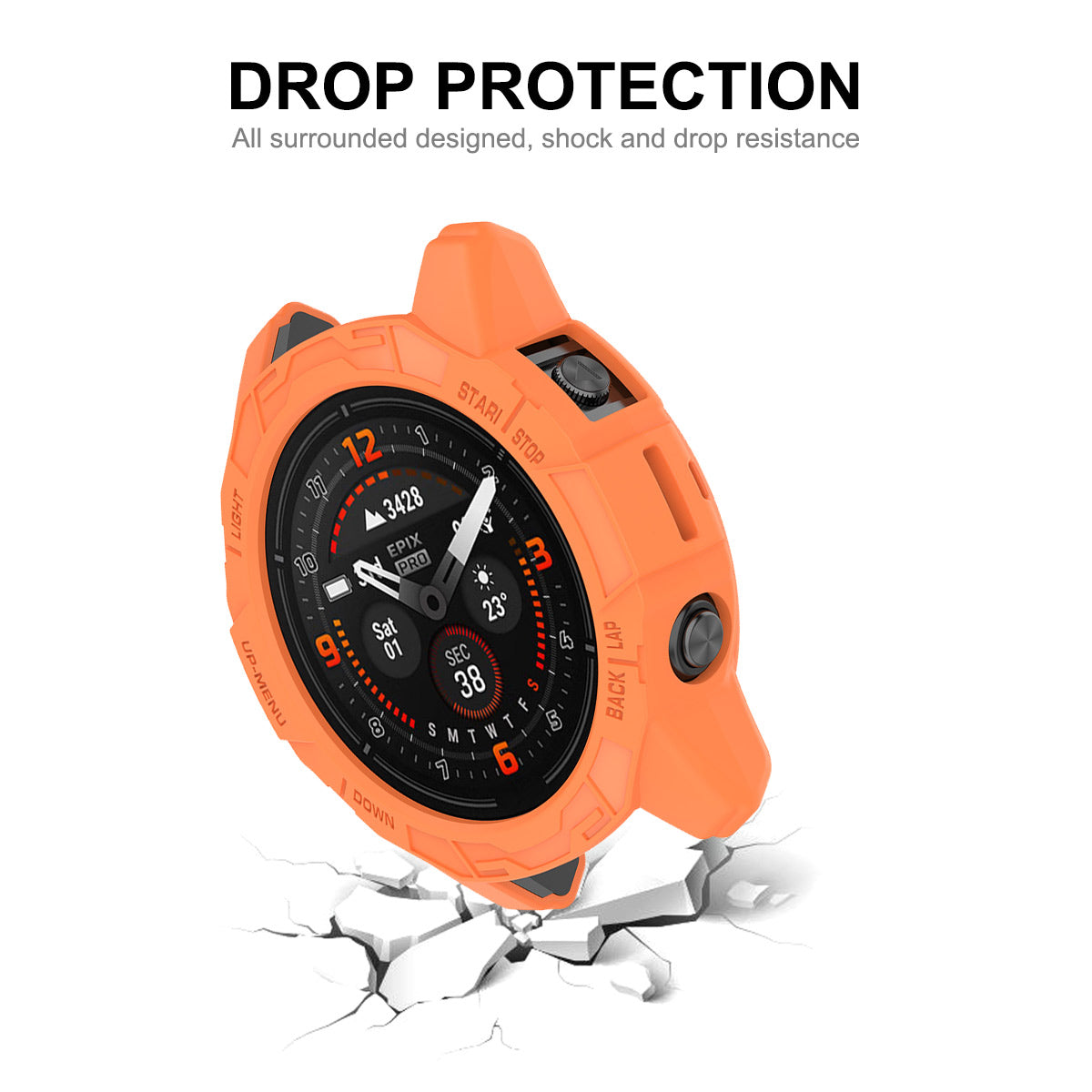 ENKAY HAT PRINCE For Garmin Fenix 7S / 7S Pro / epix Pro 42mm TPU Hollow Cover Anti-Drop Sports Watch Case Cover