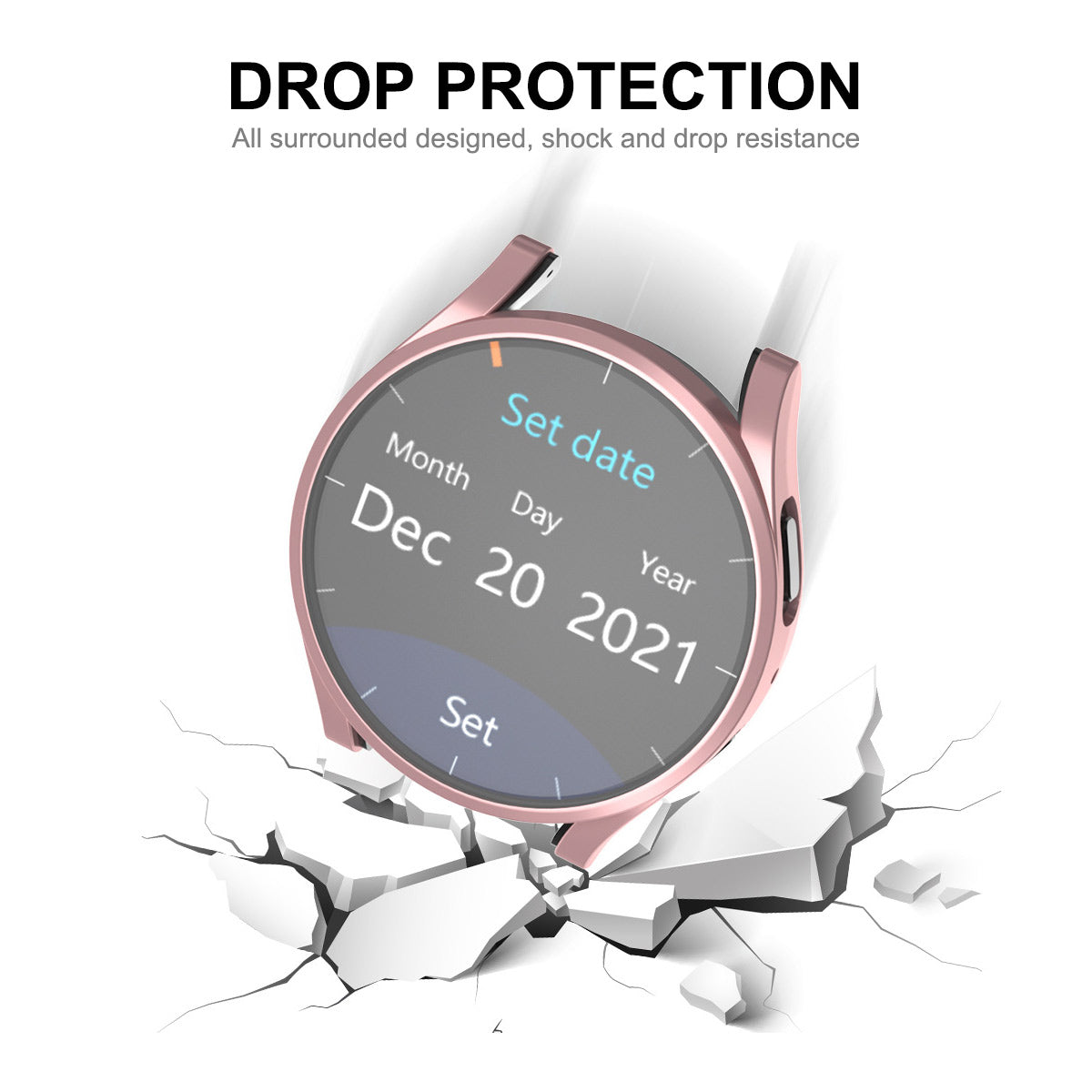 ENKAY HAT PRINCE For Samsung Galaxy Watch6 44mm Full Covering TPU Watch Case Electroplating Frame with Screen Film