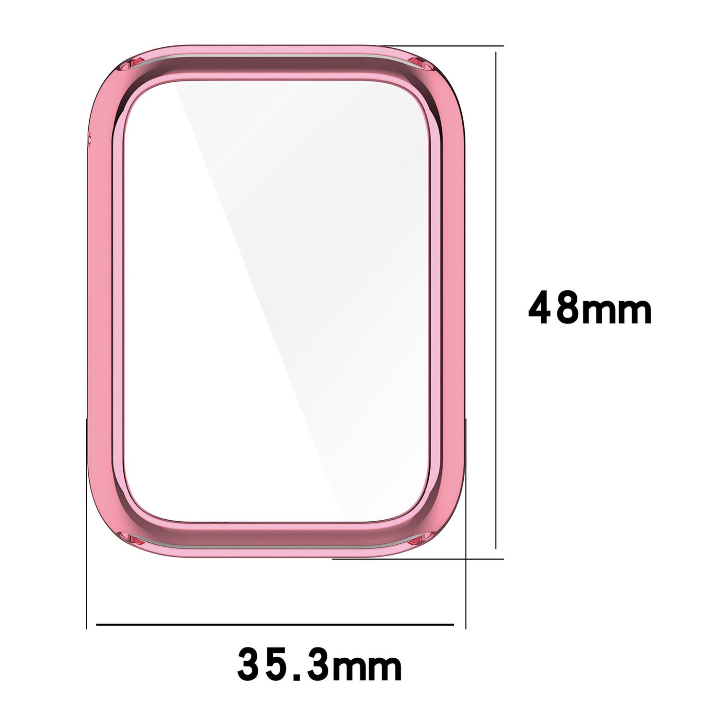 For Xiaomi Smart Band 8 Pro TPU Watch Case Electroplating Frame Cover