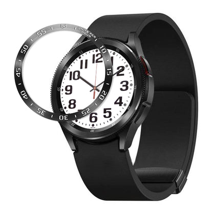 Type A Watch Bezel Ring for Galaxy Watch6 Classic 43mm , Metal Stylish Frame Loop Adhesive Cover with Dial Plate