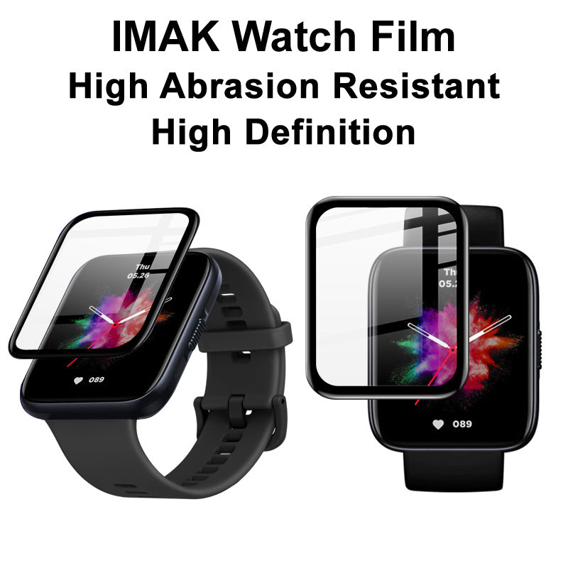 IMAK Watch Screen Protector for Zeblaze Beyond 2 , Abrasion Resistant Ultra Clear Tempered Glass Film