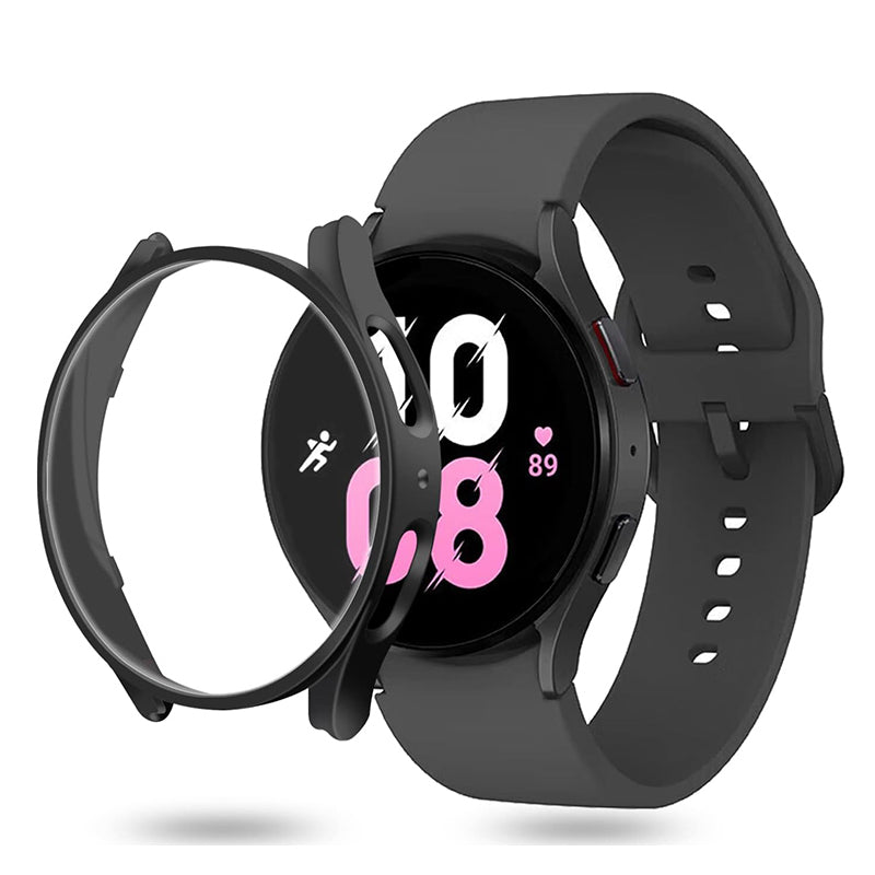 For Samsung Galaxy Watch6 44mm Hard PC Case with Tempered Glass Film Full Coverage Protective Watch Cover