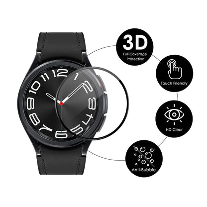 ENKAY HAT PRINCE 5Pcs PMMA Screen Film for Samsung Galaxy Watch6 Classic 43mm 3D Curved Soft PC Edge Full Screen Protector