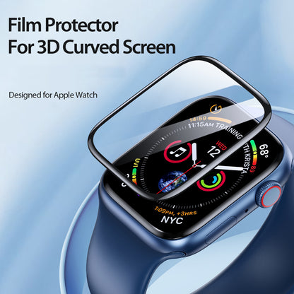 DUX DUCIS 2Pcs Hydrogel Screen Protector for Apple Watch Series 9 8 7 45mm , TPE+PMMA Anti-Scratch 3D Curved Edge Watch Film