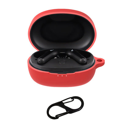 For Anker SoundCore Life P2 Mini Wireless Earphone Case Silicone Protector Cover with Anti-loss Buckle