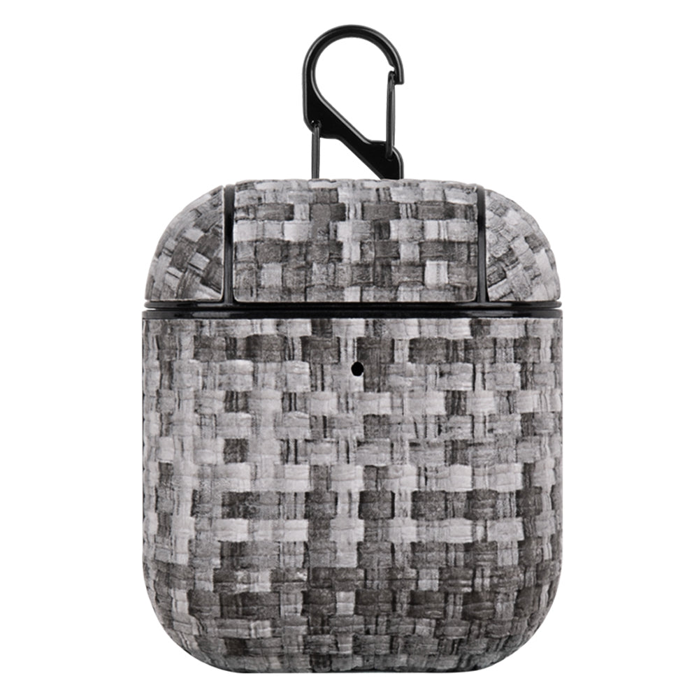 For Apple AirPods with Charging Case (2016) / (2019) / AirPods with Wireless Charging Case (2019) Woven Texture PU Leather PC Case