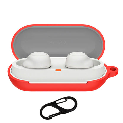 For Sony WF-C700N Silicone Cover Bluetooth Earphone Protective Case with Anti-lost Buckle