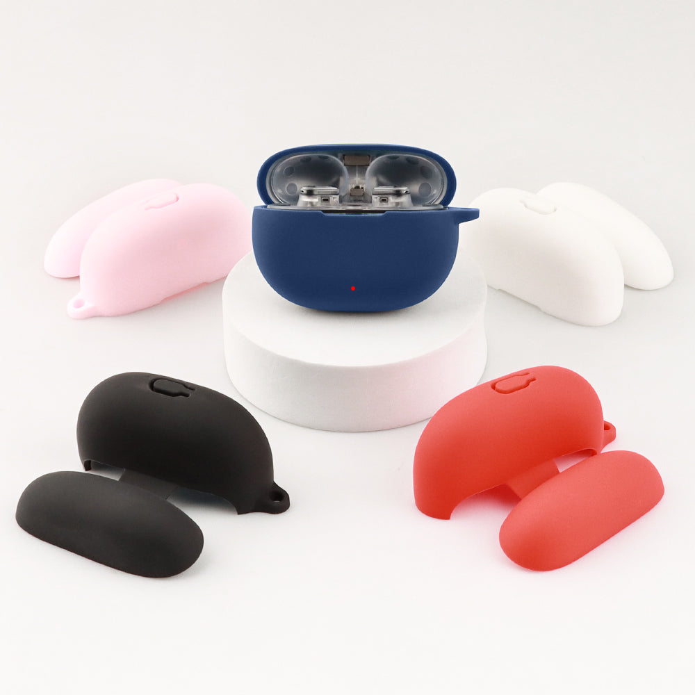 Silicone Case for Beats Studio Buds+ Bluetooth Earphone, Anti-drop Earbud Cover with Hanging Buckle