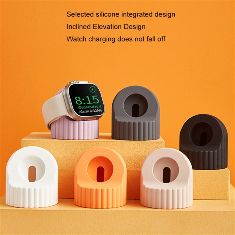 Charger Stand for Apple Watch Wave Texture Silicone Dock Holder Desk Stand Charging Station Dock Holder