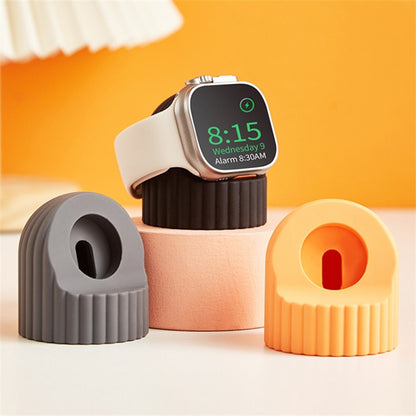 Charger Stand for Apple Watch Wave Texture Silicone Dock Holder Desk Stand Charging Station Dock Holder