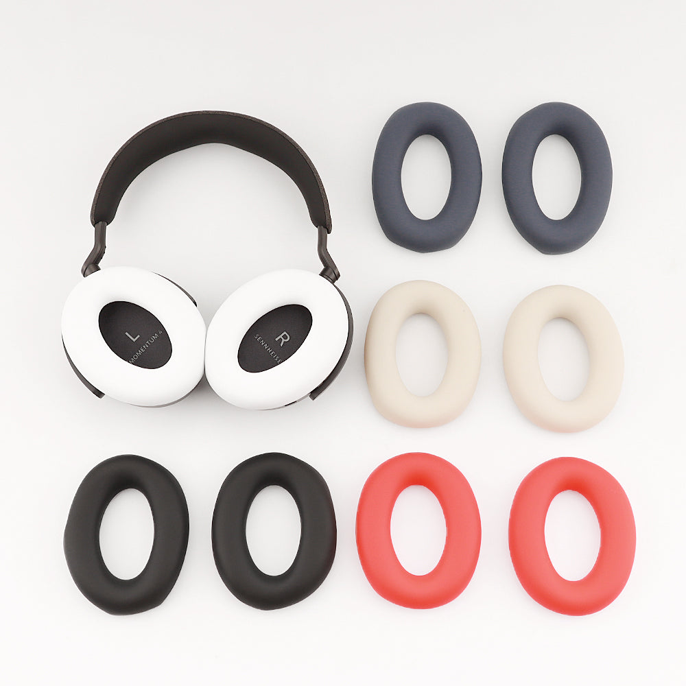 1 Pair Silicone Earpad for Sennheiser MOMENTUM 4 Wireless Bluetooth Headphone Soft Cushion