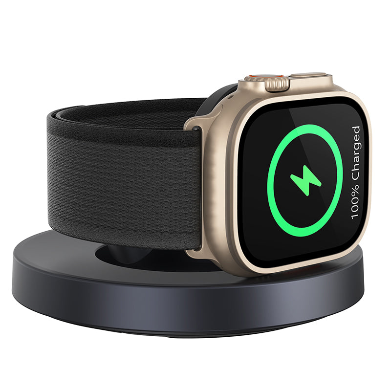 V17A Charging Stand for Apple Watch Ultra / Series 8 7 SE 6 5 4 3 2 / Watch Nike , Vertical Magnetic Wireless Foldable Watch Charger with Charging Cord