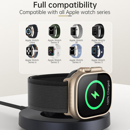 V17A Charging Stand for Apple Watch Ultra / Series 8 7 SE 6 5 4 3 2 / Watch Nike , Vertical Magnetic Wireless Foldable Watch Charger with Charging Cord