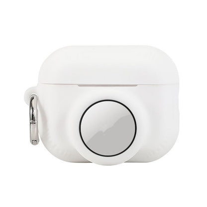 For AirPods Pro 2 + AirTag 2-in-1 Silicone Protective Cover Anti-drop Case with Ring Buckle