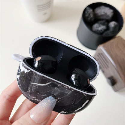 For Sony WF-1000XM5 Bluetooth Earphone PC Protective Case Marble Pattern Earbud Cover