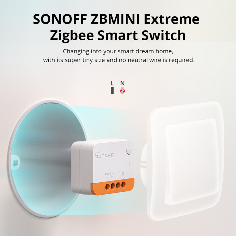 SONOFF ZBMINI2 Extreme Zigbee Smart Switch (No Zero Wire Required) Smart Life Mini Home Switch